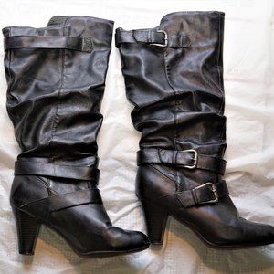 Madden Girl Tall Black Boots Size 8